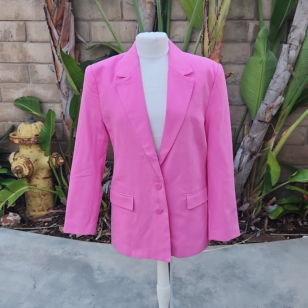 Farm Rio Women’s Oversized Blazer in Pink extra small new with tags
